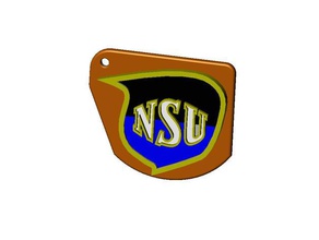 nsu-logo als Schlüsselanhänger Schilder & logos 3d print model - Mito3D