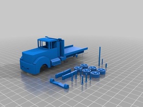 flatbed truck 3d printing 3d print model - Mito3D