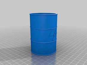 nuclear waste drum props barrel prop vase 3d print model - Mito3D