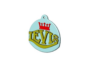 levis logo keyring signs & logos 3d print model - Mito3D