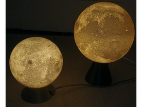 support pour glowing moon decor 3d print model - Mito3D