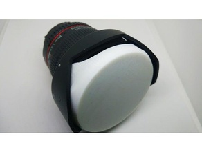 samyang 8mm fisheye lens cap câmera tampa da lente 3d print model - Mito3D