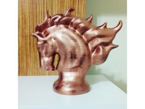 perfect horse head waved hairs art 3d print model - Mito3D