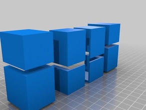 2x2 golpe cubo espejo bloques de 50 mm puzzles 3d print model - Mito3D