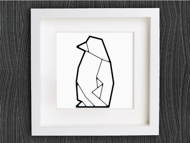 customizable origami penguin animals 2d art animal bracelet customized customizer decor decoration decorations decorative earring geometric geometrical home homedecor jewelry lowpoly low poly openscad pendant penguins ring wall 3D print model - Mito3D