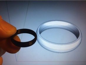 design print build - 0004 wedding ring rings comfort comfortable fashion jewelry mens 3d print model - Mito3D