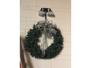 wreath holder wall mounted lights decor christmas decoration church hanger 3d print model - Mito3D