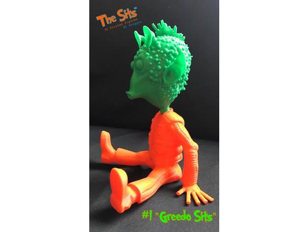 sitzt - 1 greedo Skulpturen 3D print model - Mito3D