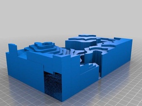 hugo mapa arte da matemática Mapas em 3d 3d print model - Mito3D