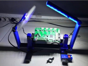 board holder fan & led tools breadboard soldering station 3d print model - Mito3D
