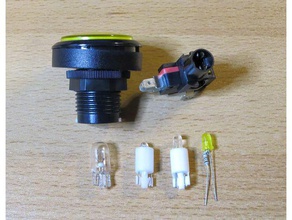 led base t10 socket electronics arcade button holder 3d print model - Mito3D