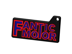 fantic logo keyring signs & logos 3d print model - Mito3D