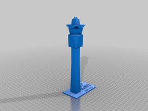 incheon international airport control tower buildings & structures korea 3d print model - Mito3D