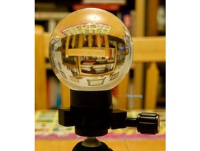 bola de cristal montagem fotografia em tripé 3d print model - Mito3D