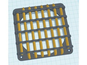 ei9ht medieval pirate fan duct grill 120mm computer 3d print model - Mito3D
