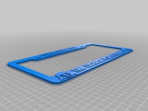 balle spaziali license plate frame segni e loghi 3d print model - Mito3D