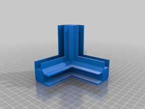 mon paramétrique personnalisé mini modulaire système d'encadrement d'un coin de bloquer le rail pièces 3d print model - Mito3D