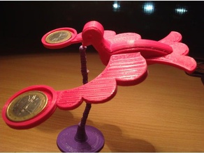 vous présenter les mathématiques l'équilibrage de l'oiseau jouet oiseaux la décoration knick-knack 3d print model - Mito3D