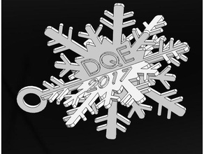 snowflake christmas ornament decor 3d print model - Mito3D