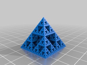 my customized spiral vase sierpinski pyramid subtractive model math art 3d print model - Mito3D