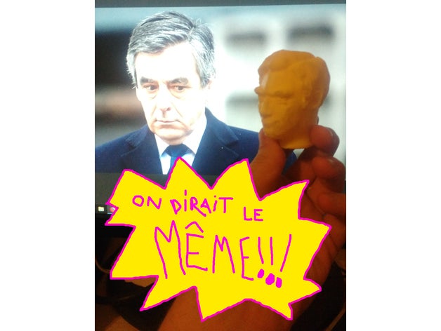 t te fran ois fillon 3d gadgets Französisch Politik 3D print model - Mito3D