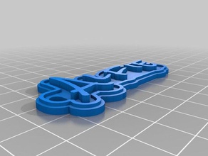 alfie 1 d als Schlüsselanhänger kundengebundene 3d print model - Mito3D