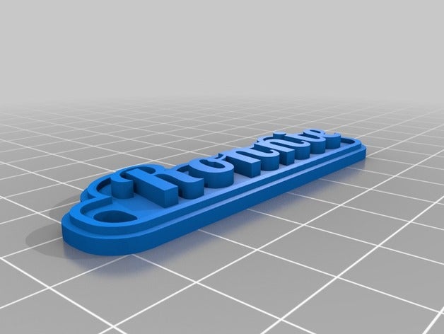 ronnie ales i portachiavi su misura 3D print model - Mito3D