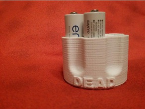 aa battery holder charged dead label electronics rechargable rechargeable revolver 3d print model - Mito3D