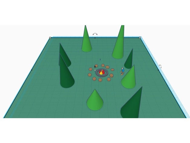 feu de camp L'impression 3d 3D print model - Mito3D