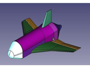 rc espacio plano mikex-7 r c vehículos avión el control de la radio spaceshuttle lanzadera taranis 3d print model - Mito3D