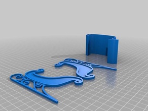 santa claus en trineo La impresión 3d 3d print model - Mito3D