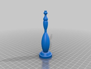 o xadrez, a rainha A impressão 3d xadrez peça de 3d print model - Mito3D