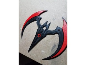 batman beyond arkham knight props batarang logo 3d print model - Mito3D