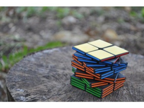 cúbicos 2x2x16 quebra-cabeças cubo cubóide quebra-cabeça de rubik sinuoso 3d print model - Mito3D