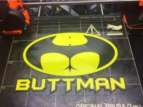 buttman logo 3d print model - Mito3D