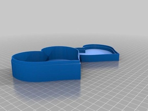 il mio personalizzato scatola a forma di cuore i contenitori su misura 3d print model - Mito3D