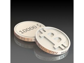 10k bitcoin sikke ve rozetleri bitcoins crypto cryptocurrency 3d print model - Mito3D