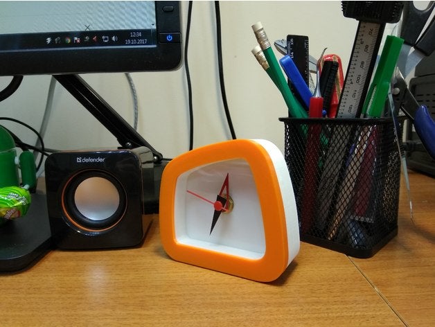 table clock decor alarm time 3D print model - Mito3D