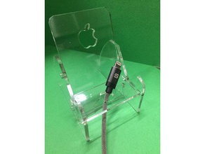 corte a laser suporte do telefone os acessórios da base de dados iphone stand lasercut poggiatelefono 3d print model - Mito3D
