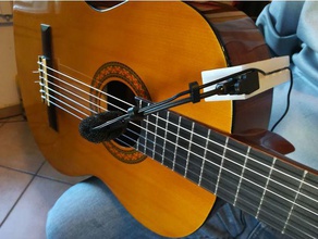 classical guitar mic holder music 3d print model - Mito3D