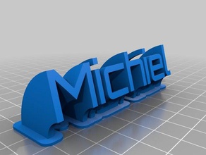 özel süpürme isim plakası michiel benim ofis özelleştirilmiş 3d print model - Mito3D