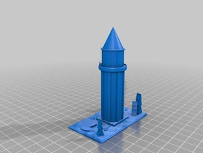Glöckner princess tower Gebäude & Strukturen Brettspiel Burgturm fantasy komisch mittelalterliche Prinzessin - Rollenspiel 3d print model - Mito3D