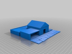 Haus 3d-drucken Haushalt mansion pool 3d print model - Mito3D