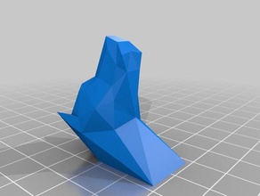 low poly cão cabeça withpapercraft animais 3d print model - Mito3D