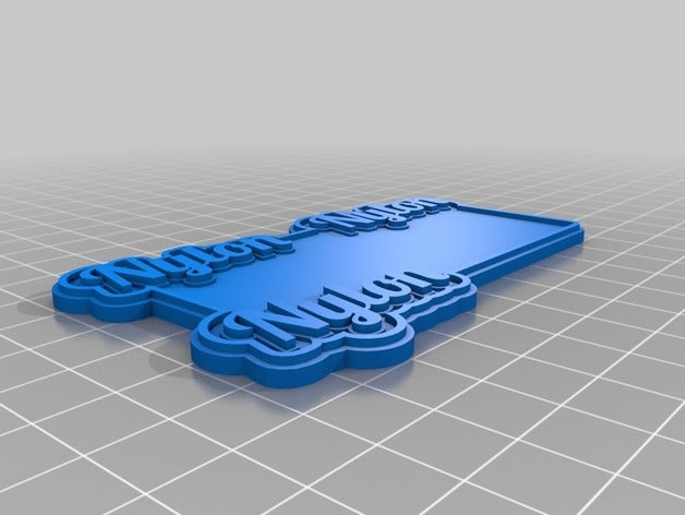 nylon test-Objekt Schlüsselanhänger kundengebundene 3D print model - Mito3D