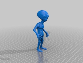 alien without stand creatures 3d print model - Mito3D