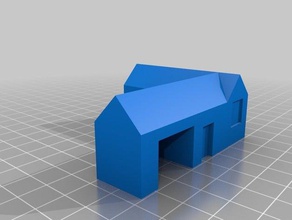 basic house door garage window no interior buildings & structures galsem 3d print model - Mito3D