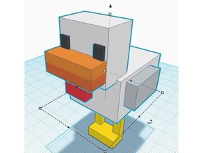 mincraft de frango A impressão 3d farm 3d print model - Mito3D