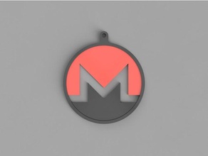 monero keychain 2d art 3d print model - Mito3D
