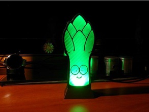 asparagi led usb lampada art a luce trasparente 3d print model - Mito3D